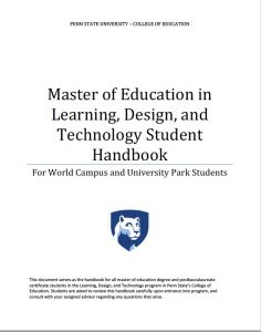 Image of Cover of M.Ed. Student Handbook